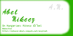 abel mikecz business card